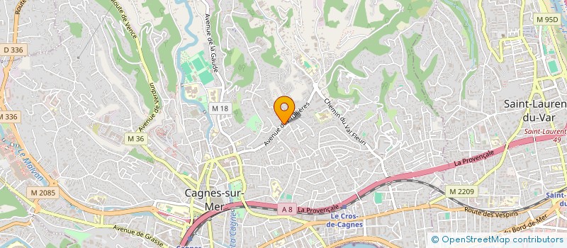 localisation de l'entreprise DELTA TECHNIQUE  CAGNES-SUR-MER