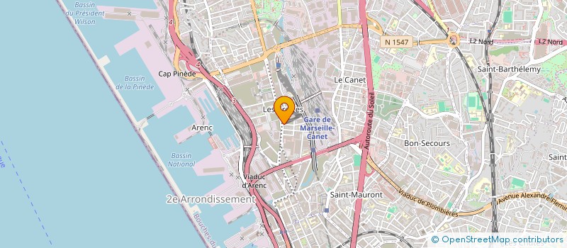 localisation de l'entreprise DELTA TROC INTERNATIONAL à MARSEILLE