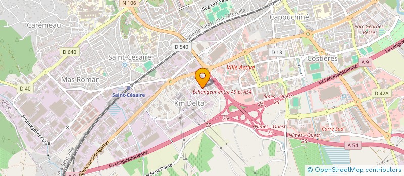 localisation de l'entreprise DELTA V.I.  NIMES