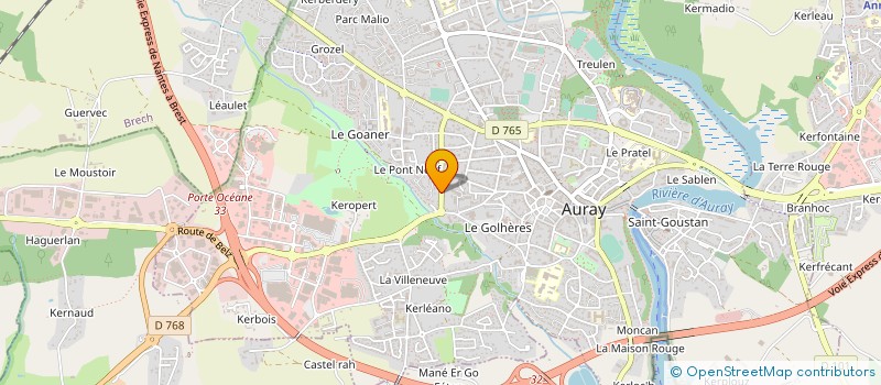 localisation de l'entreprise DELTADIS HYGIENE à AURAY