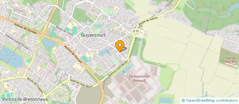 localisation de l'entreprise DELTAFORM  GUYANCOURT