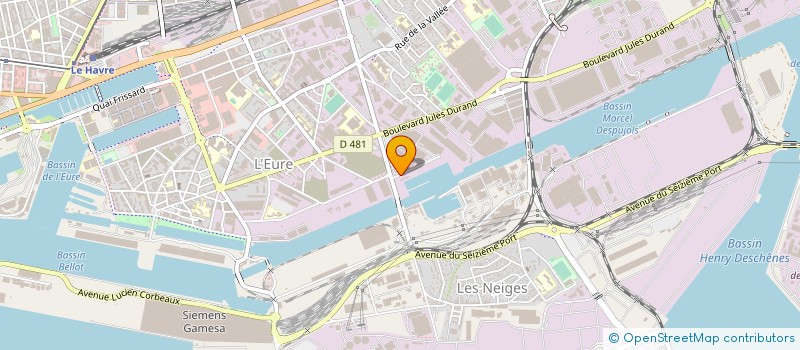 localisation de l'entreprise DELTALOG à LE HAVRE