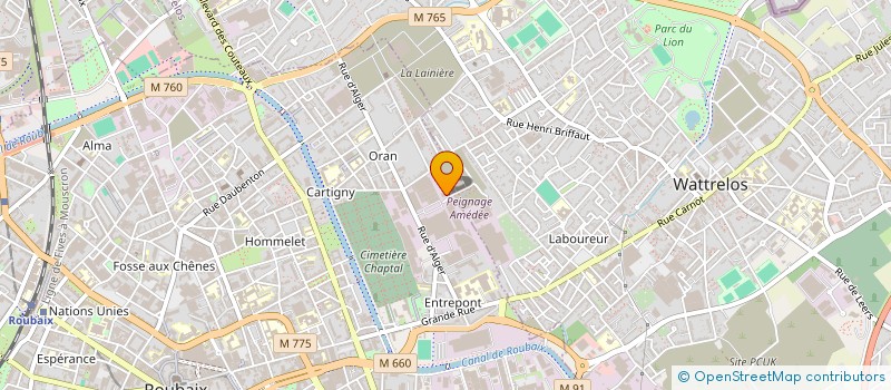 localisation de l'entreprise DELTASOL à ROUBAIX