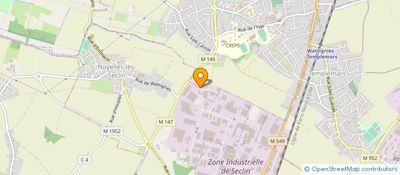 localisation de l'entreprise DELTEC à WATTIGNIES