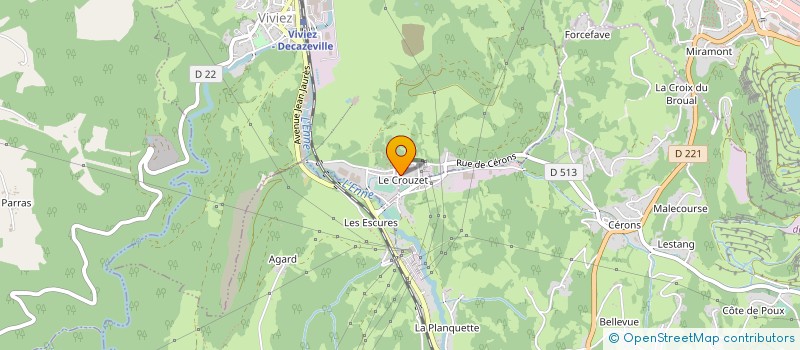 localisation de l'entreprise DELTEIL FRERES à AUBIN
