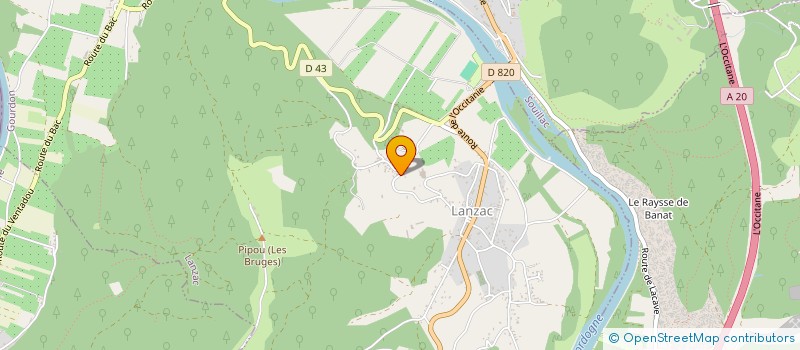 localisation de l'entreprise DELTHEIL à LANZAC