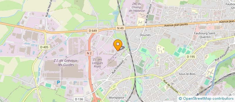 localisation de l'entreprise DELTINOX à FEIGNIES