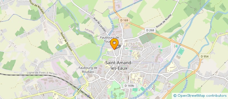 localisation de l'entreprise DELTOMBE BATIMENT à SAINT-AMAND-LES-EAUX