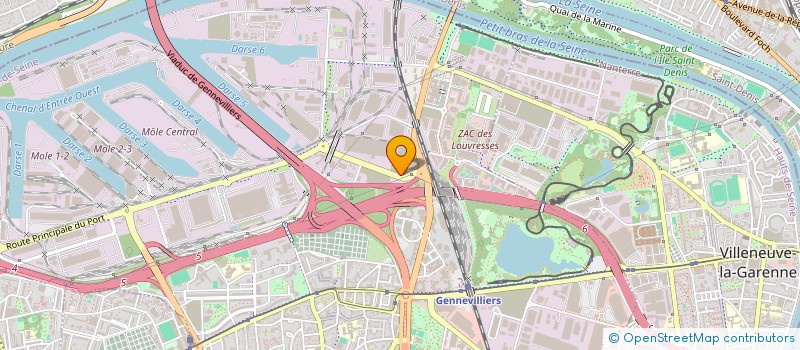localisation de l'entreprise DELTRANS à GENNEVILLIERS