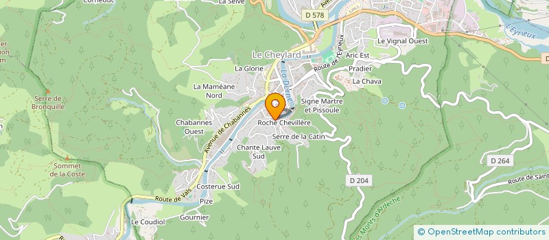 localisation de l'entreprise DELUBAC-ROCHETTE  LE CHEYLARD