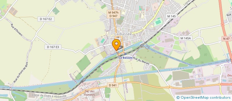 localisation de l'entreprise DELUSA  LA BASSEE