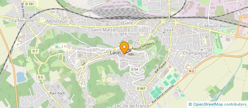 localisation de l'entreprise DELVAL à LAON