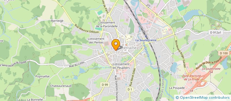 localisation de l'entreprise DELVAUD à LA SOUTERRAINE
