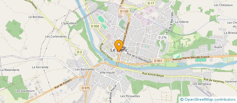 localisation de l'entreprise DELVAUX à LE BLANC