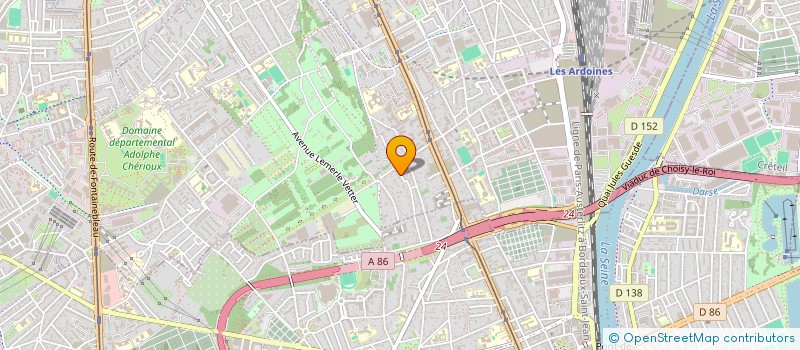 localisation de l'entreprise DELVEN à VITRY-SUR-SEINE