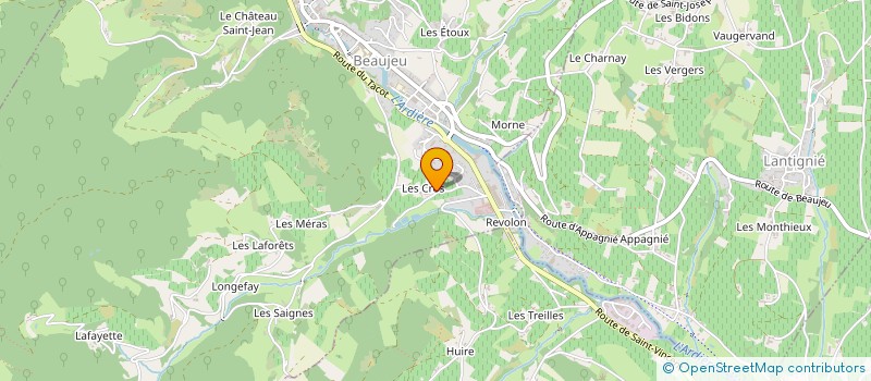 localisation de l'entreprise DELVEST  BEAUJEU