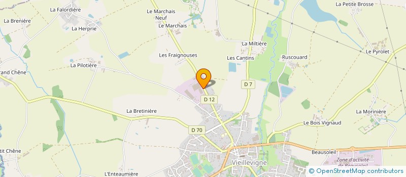 localisation de l'entreprise DELY'S à VIEILLEVIGNE