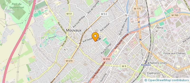 localisation de l'entreprise DELYNA à MOUVAUX