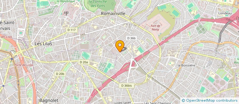 localisation de l'entreprise DEM BATI à ROMAINVILLE