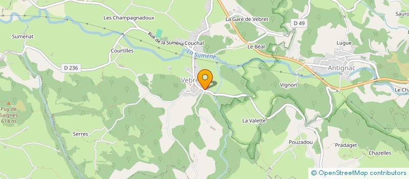 localisation de l'entreprise DEMAGAR à VEBRET