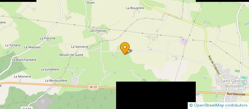 localisation de l'entreprise DEMAIN - ASSOCIATION DE REINSERTION ET RENOVATION INTERIEUR ET EXTERIEUR DE L'HABITAT  SAINT-GEORGES-BUTTAVENT