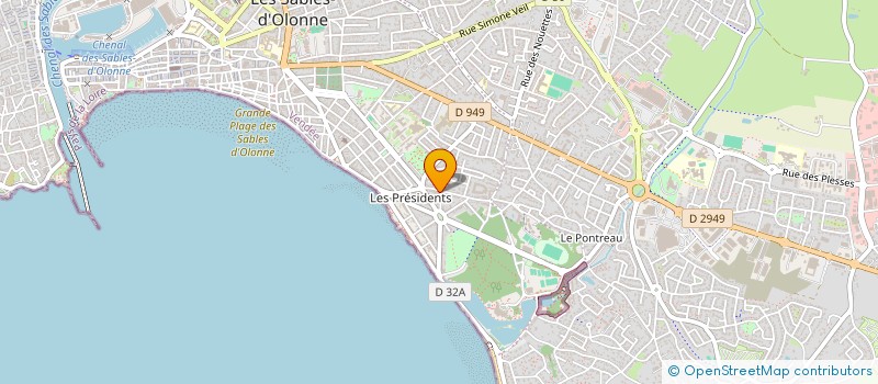 localisation de l'entreprise DEMARIA M ET BOHEAS F  LES SABLES D'OLONNE