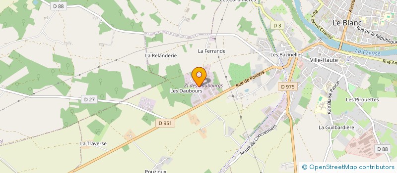 localisation de l'entreprise DEMAZEAU à LE BLANC