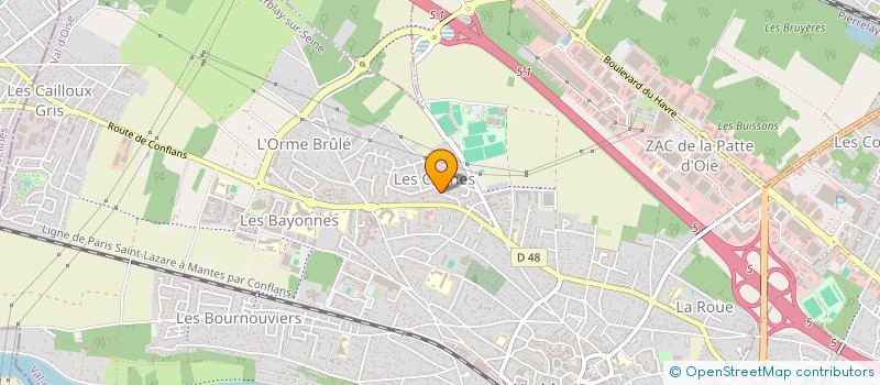 localisation de l'entreprise DEMENAGEMENT & TRANSPORTS INT HR FAUQUET  HERBLAY-SUR-SEINE