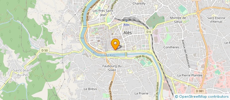 localisation de l'entreprise DEMENAGEMENTS ALESIENS - SOBREVIA à ALES