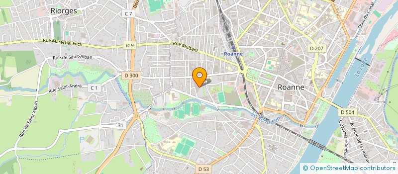 localisation de l'entreprise DEMENAGEMENTS CHAMBON à ROANNE