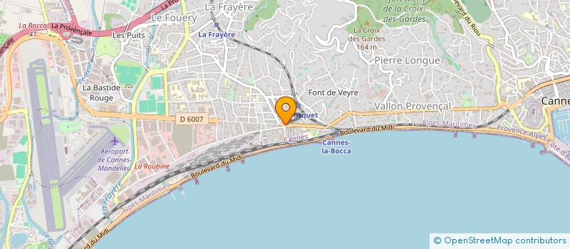 localisation de l'entreprise DEMENAGEMENTS CROISETTE à CANNES