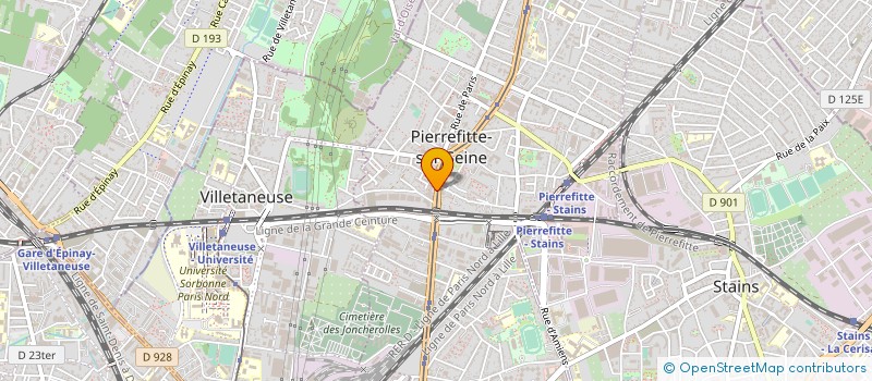 localisation de l'entreprise DEMENAGEMENTS DU MARAIS -GRELET à PIERREFITTE-SUR-SEINE