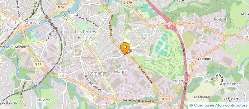 localisation de l'entreprise DEMENAGEMENTS HUBERT FRAISSEIX à LIMOGES