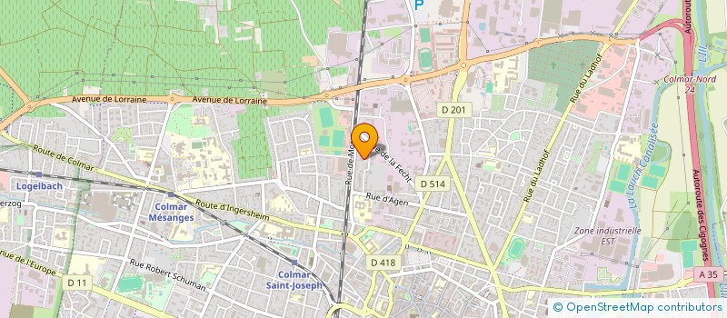 localisation de l'entreprise DEMENAGEMENTS HUSSER  COLMAR