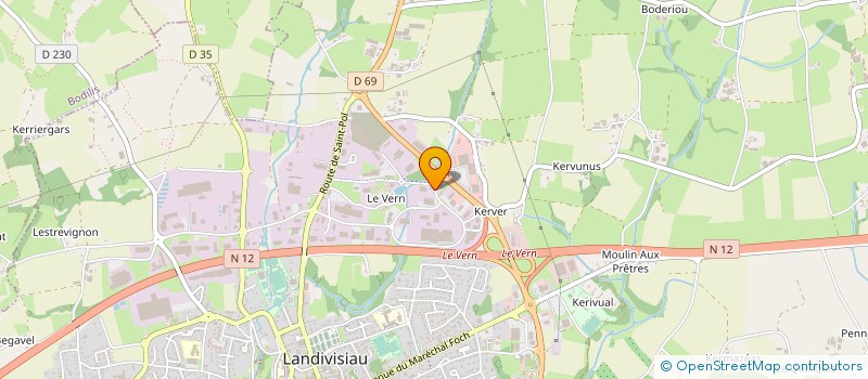 localisation de l'entreprise DEMENAGEMENTS L'HERROU à LANDIVISIAU