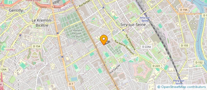 localisation de l'entreprise DEMENAGEURS DE FRANCE-AGA SERVICES  IVRY-SUR-SEINE