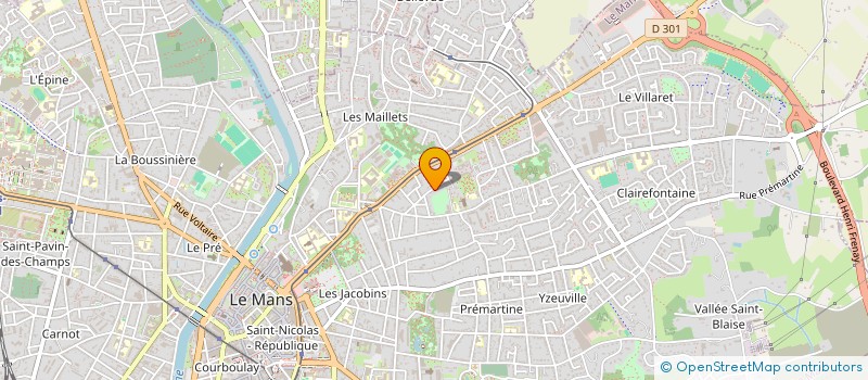 localisation de l'entreprise DEMETERIA à LE MANS