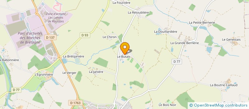 localisation de l'entreprise DEMEURE D'ETIVAUD à SAINT GEORGES DE MONTAIGU
