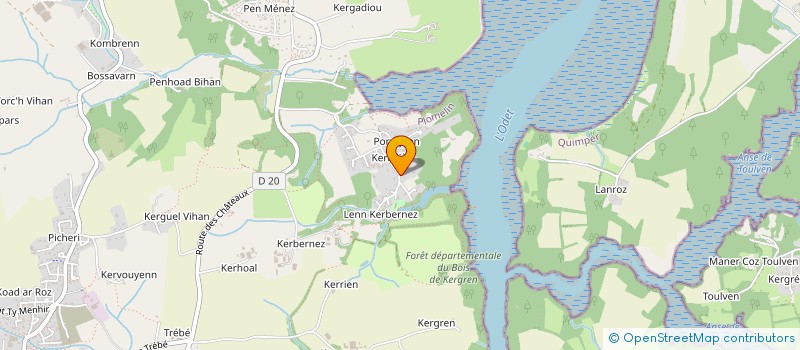 localisation de l'entreprise DEMEURE DE L'ODET  PLOMELIN