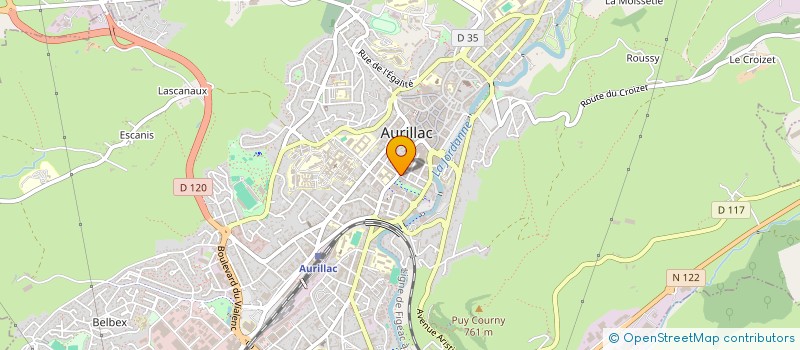 localisation de l'entreprise DEMEURES DU CANTAL à AURILLAC