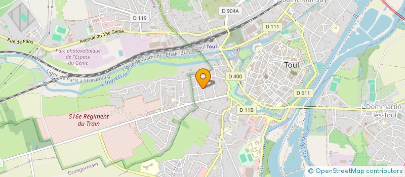 localisation de l'entreprise DEMEURIE ET FILS  TOUL