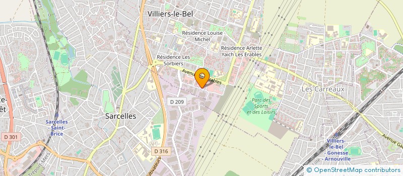 localisation de l'entreprise DEMO à VILLIERS-LE-BEL