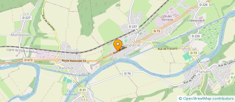 localisation de l'entreprise DEMONTROND MAILLARD à DAMPIERRE