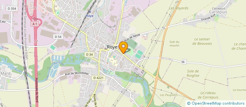 localisation de l'entreprise DEMULE à ROYE