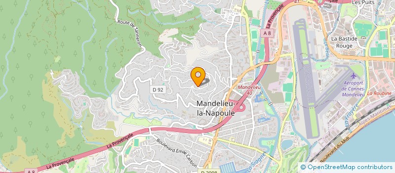 localisation de l'entreprise DEMUN IMMOBILIER à MANDELIEU-LA-NAPOULE