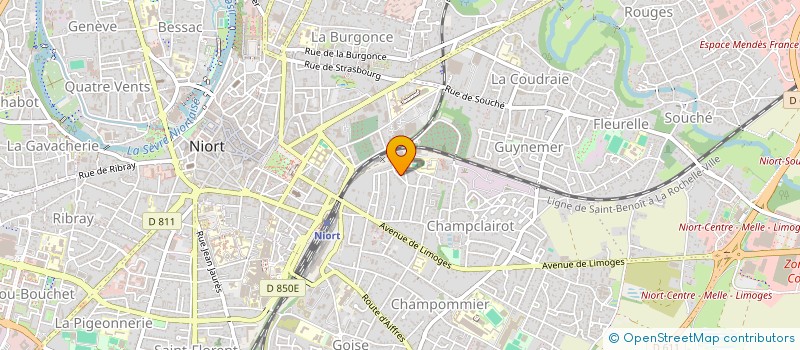 localisation de l'entreprise DENACO à NIORT