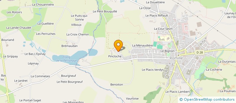 localisation de l'entreprise DENAIS CHARPENTE à ROMILLE