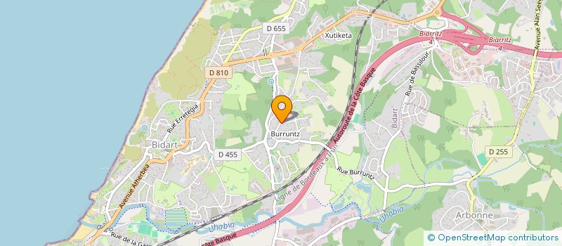localisation de l'entreprise DENES à BIDART