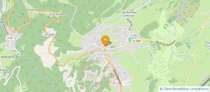 localisation de l'entreprise DENHERVAL  LES ROUSSES