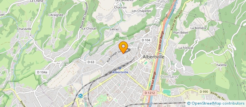 localisation de l'entreprise DENIAU/THOMIRE  ALBERTVILLE